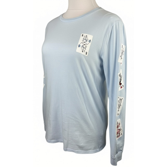 Our Universe Disney Alice in Wonderland Character Playing Cards LS T-Shirt Md - Picture 4 of 10